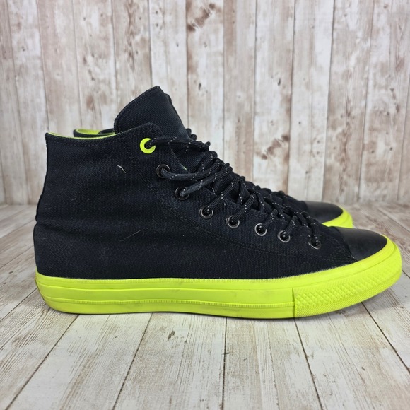 Converse Chuck Taylor All Star High Top Neon Green Sole Mens 11.5 - Picture 1 of 8